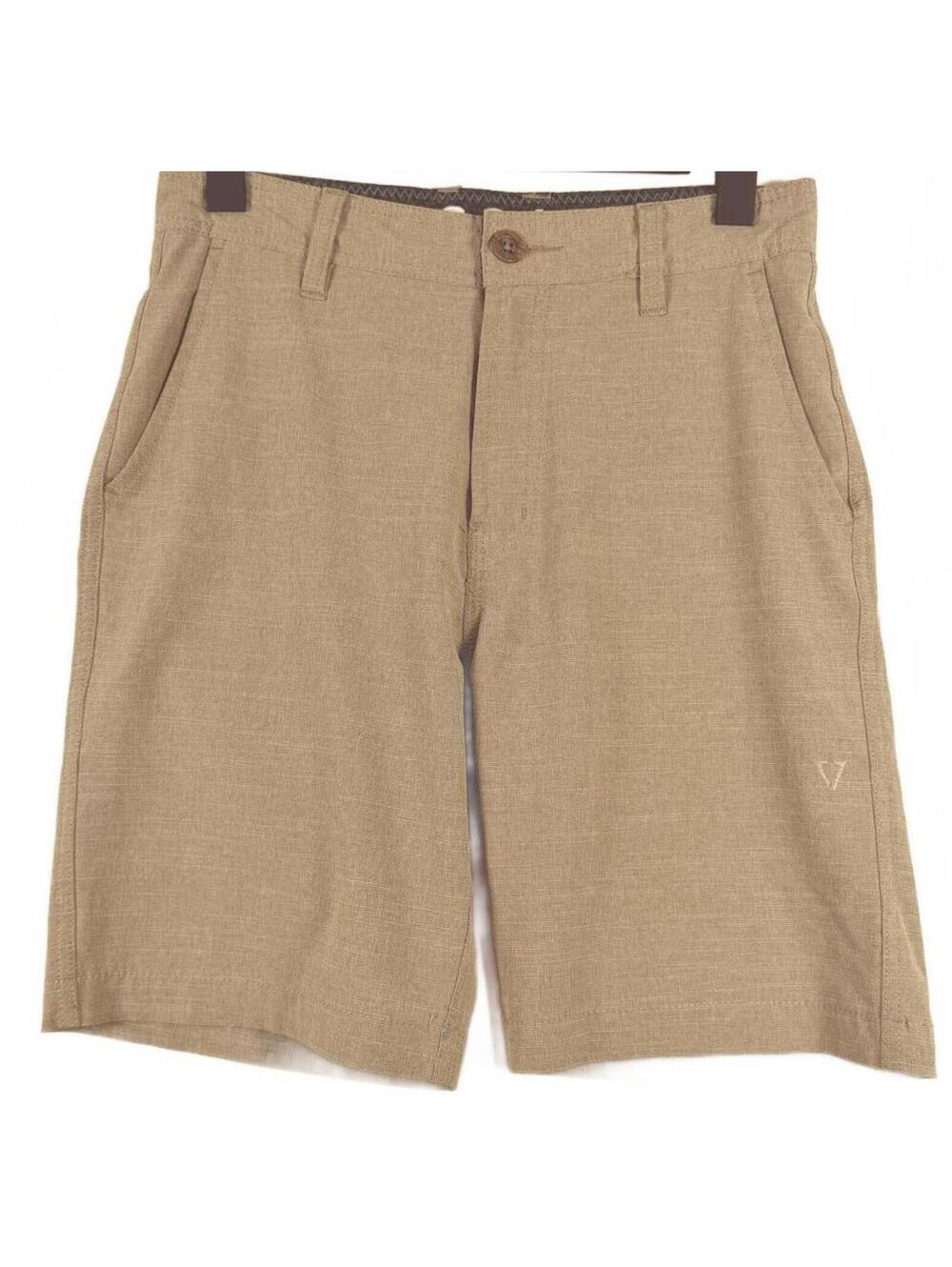 Vissla Fin Rope Hybrid Walkshorts - Boys Size 24 (10-12) Khaki Heather
